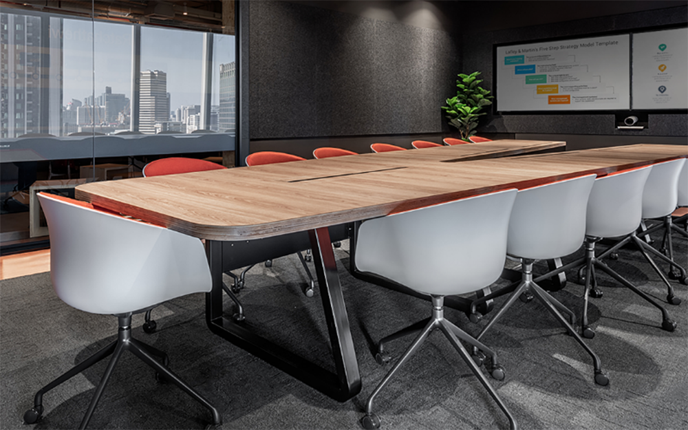 Your brand identity in your office interior design conveys the values and message of the business.